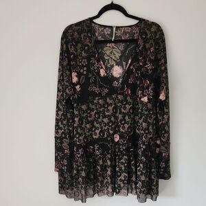 Free People Isabelle Floral Boho Tunic